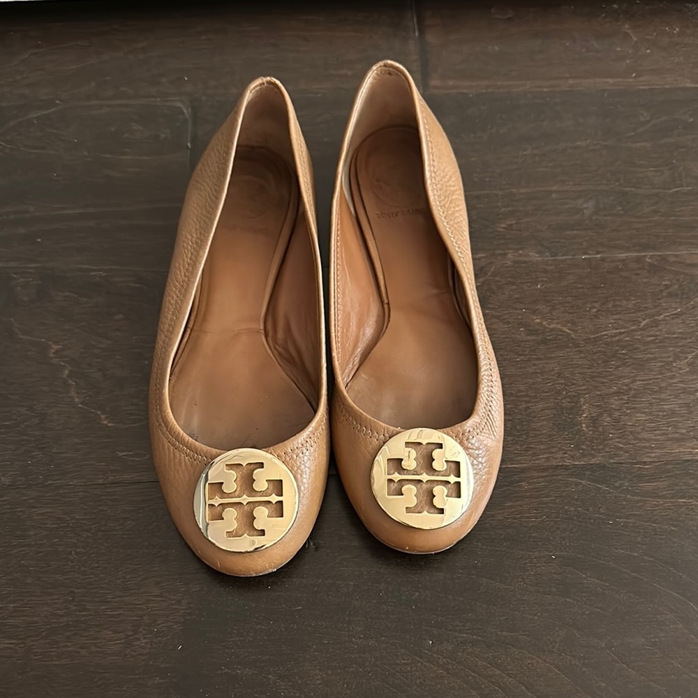 Tory Burch Tan Leather Flats